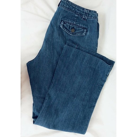 Bill Blass Stretch‎ Women’s Bootcut Cuffed Leg Jean - Picture 4 of 5